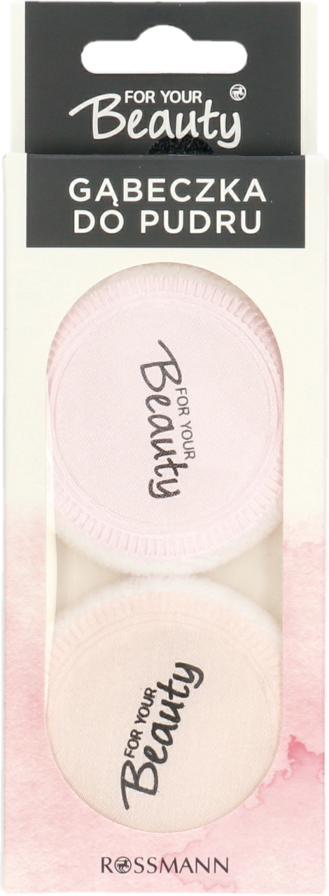 FOR YOUR BEAUTY, gąbeczki do pudru, 2 szt.