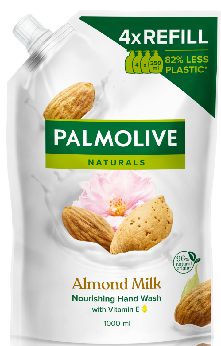 PALMOLIVE, Naturals, mydło w płynie, Mleko i Migdał, zapas, 1 l