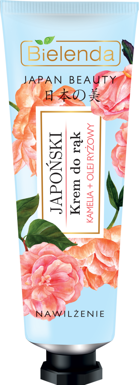 BIELENDA, Japan Beauty, krem do rąk, nawilżający, Kamelia + Olej Ryżowy, 50 ml