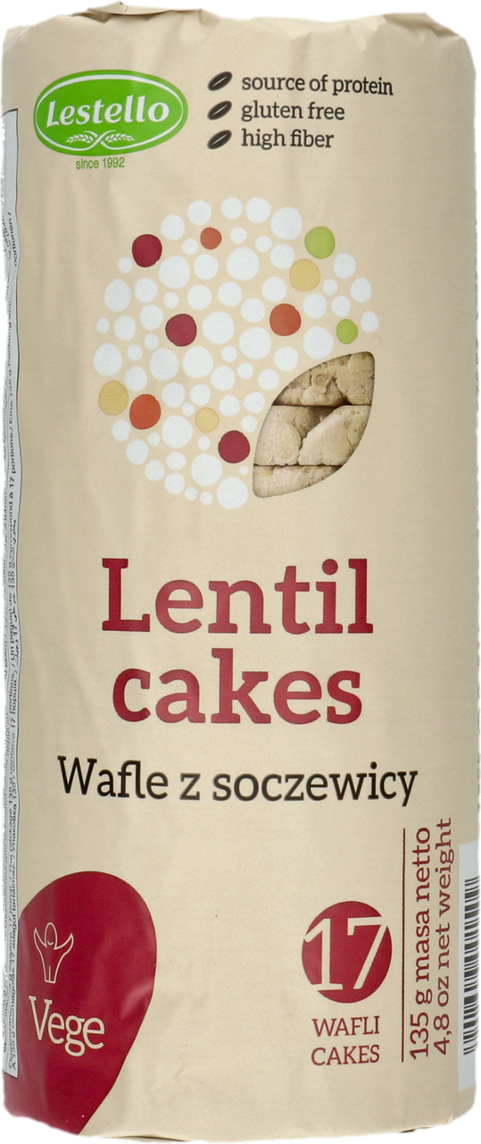 LESTELLO, wafle z soczewicy, bezglutenowe, 135 g