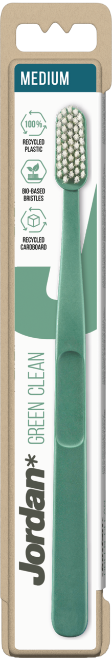 JORDAN, Green Clean, szczoteczka do zębów, Medium, różne kolory, 1 szt.
