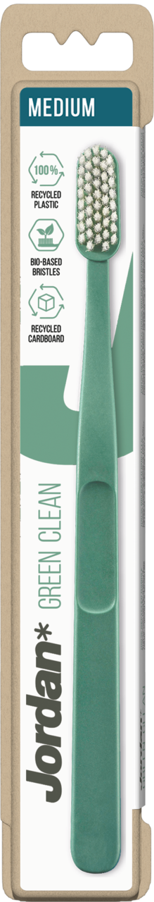 JORDAN, Green Clean, szczoteczka do zębów, Medium, różne kolory, 1 szt.