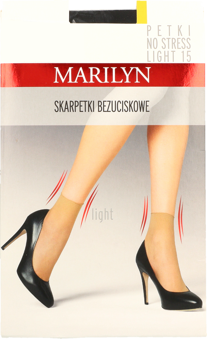 MARILYN, No Stress, skarpetki bezuciskowe, 15 DEN, Visone, 1 para