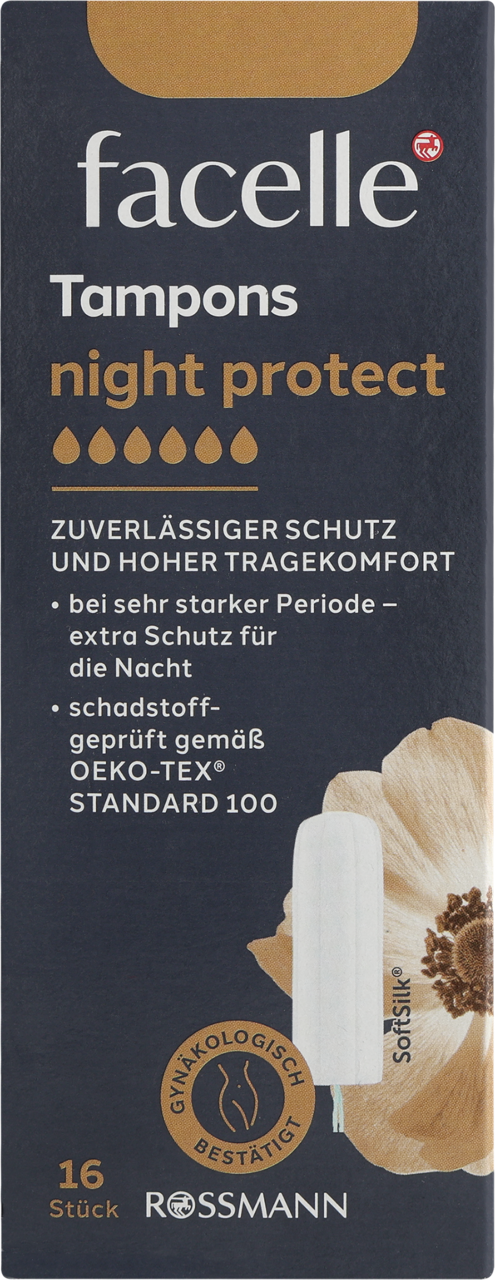 FACELLE, tampony higieniczne, na noc, 16 szt.