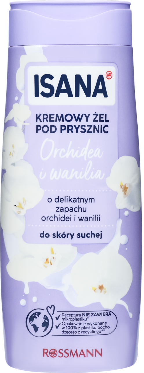 ISANA, żel pod prysznic, kremowy, Orchidea i Wanilia, 300 ml