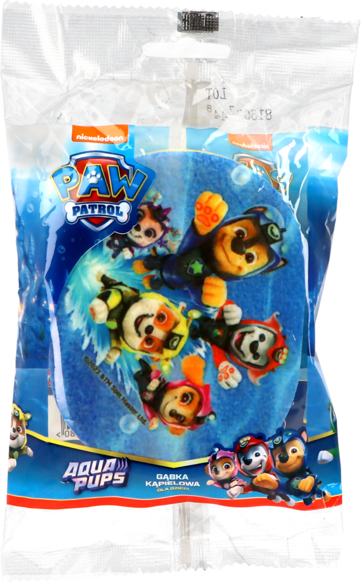 PAW PATROL, gąbka kąpielowa dla dzieci, różne rodzaje, 1 szt.