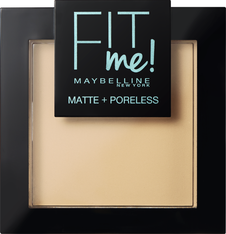 MAYBELLINE NEW YORK, Fit Me Matte + Poreless, puder do twarzy, matujący, nr 115 Ivory, 9 g