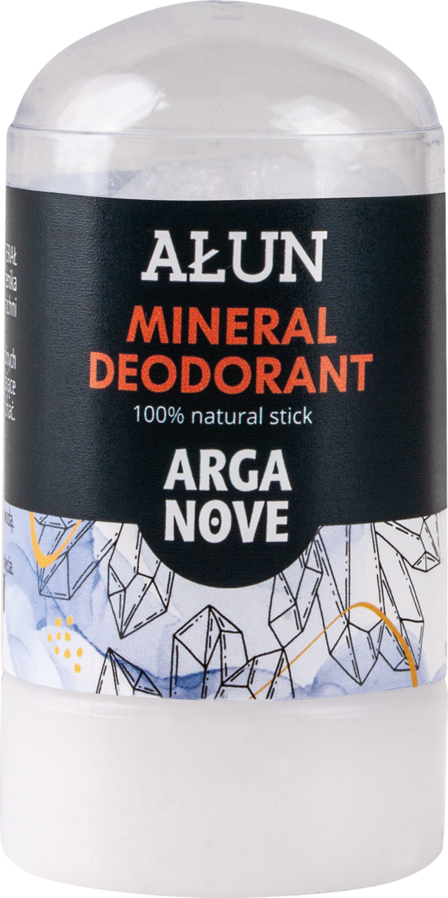 ARGANOVE, dezodorant w sztyfcie, ałun bezzapachowy, 55 g