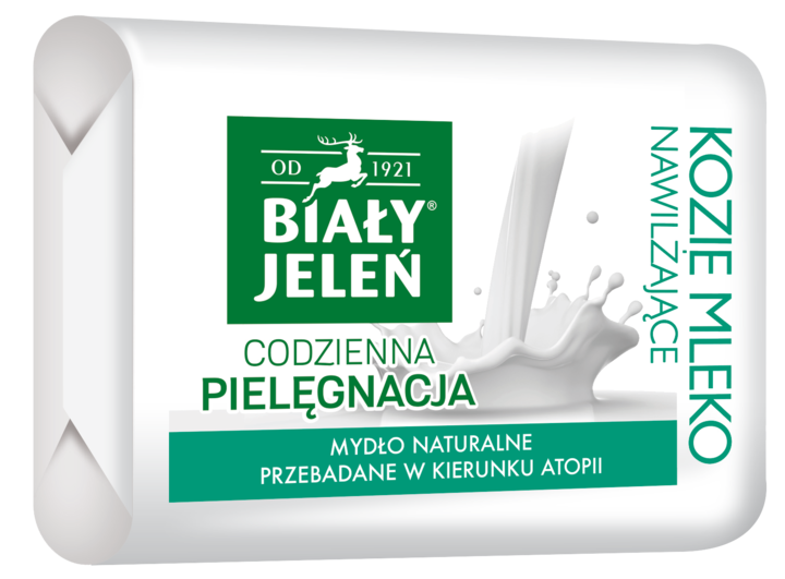 BIAŁY JELEŃ, Codzienna Pielęgnacja, mydło w kostce, nawiżające, Kozie Mleko, 100 g