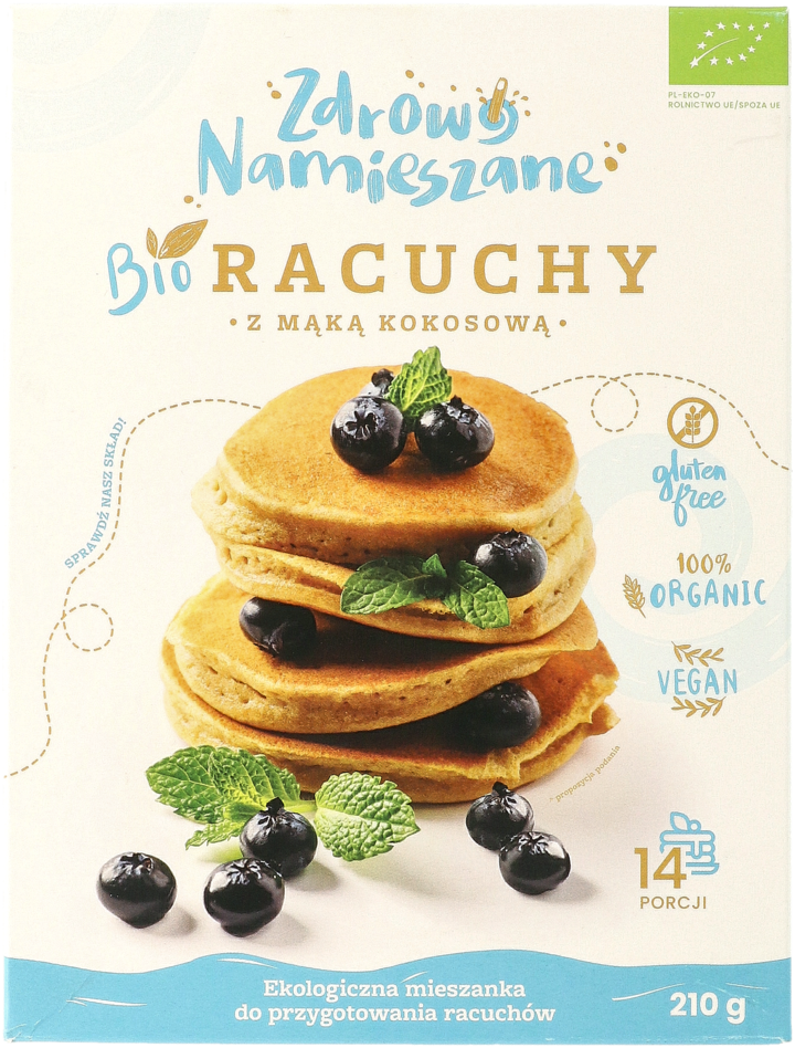 ZDROWO NAMIESZANE, mieszanka do przygotowania racuchów z mąką kokosową, 210 g