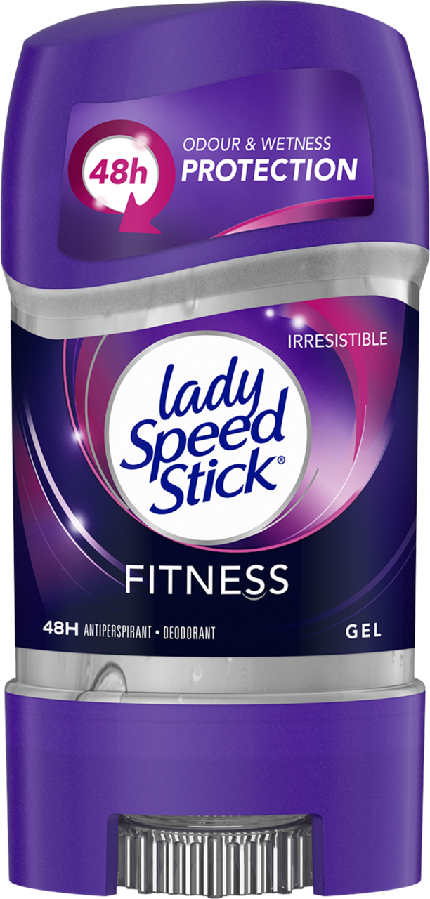 LADY SPEED STICK, Fitness, antyperspirant w żelu, dla kobiet, 48h, 65 g
