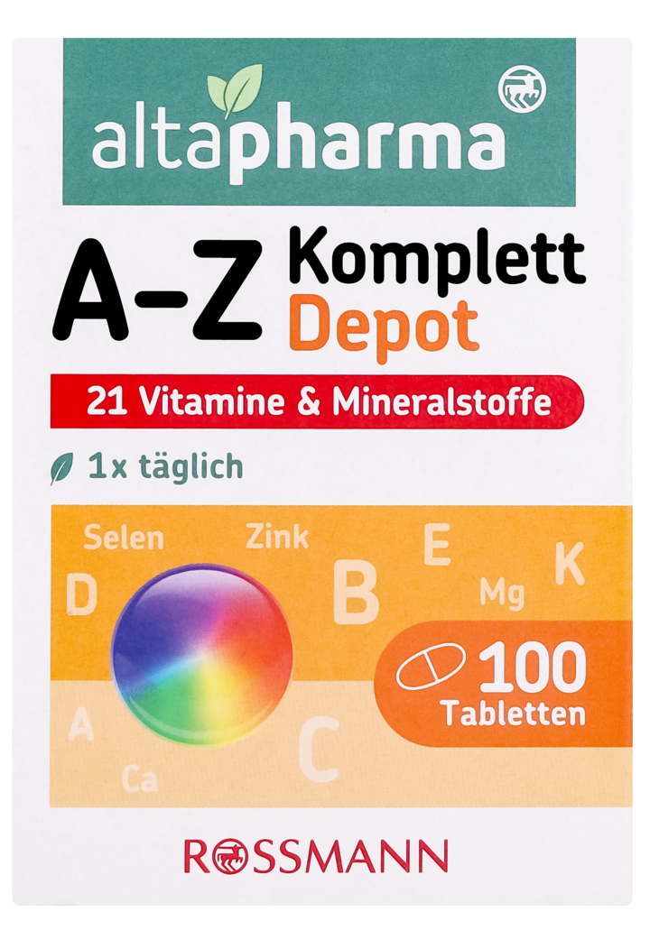 ALTAPHARMA, tabletki, Multiwitamina i Minerały, zestaw A-Z, suplement diety, 100 szt.