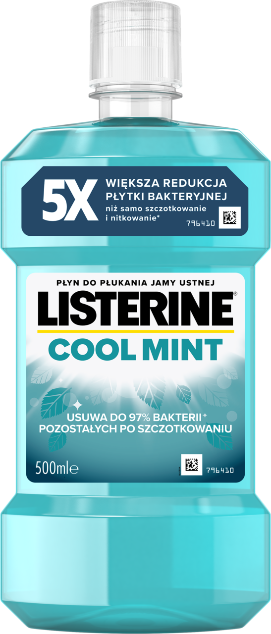LISTERINE, Cool Mint, płyn do płukania jamy ustnej, 500 ml