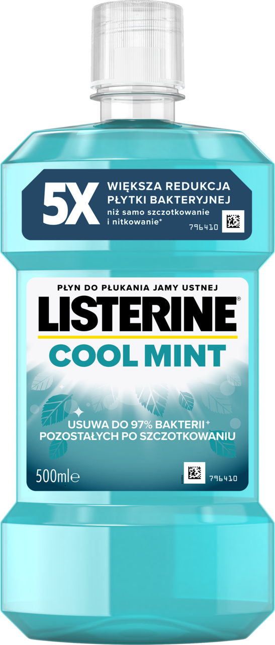LISTERINE, Cool Mint, płyn do płukania jamy ustnej, 500 ml