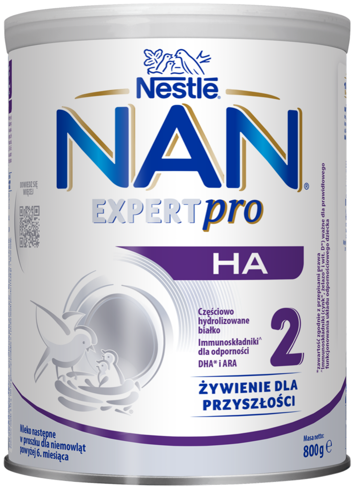 NESTLÉ NAN, EXPERTpro HA 2, mleko następne w proszku, z hydrolizowanym białkiem, dla niemowląt po 6. m-cu życia, 800 g