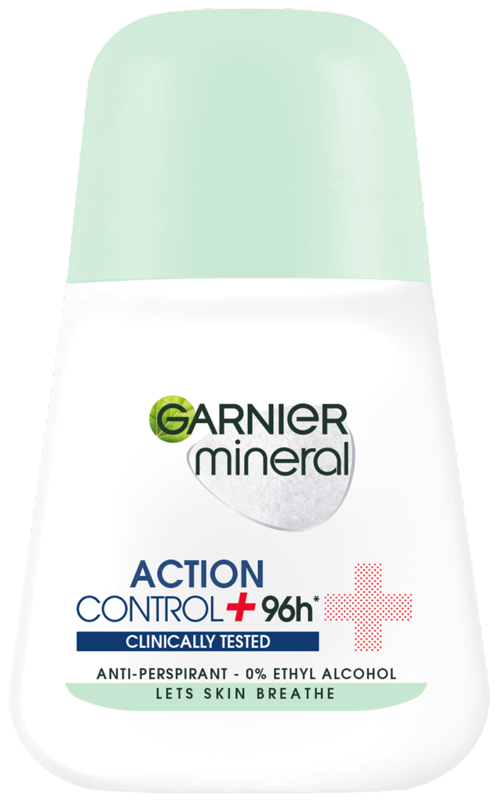 GARNIER MINERAL, Action Control+ Clinically Tested, antyperspirant w kulce, dla kobiet, 96h, 50 ml