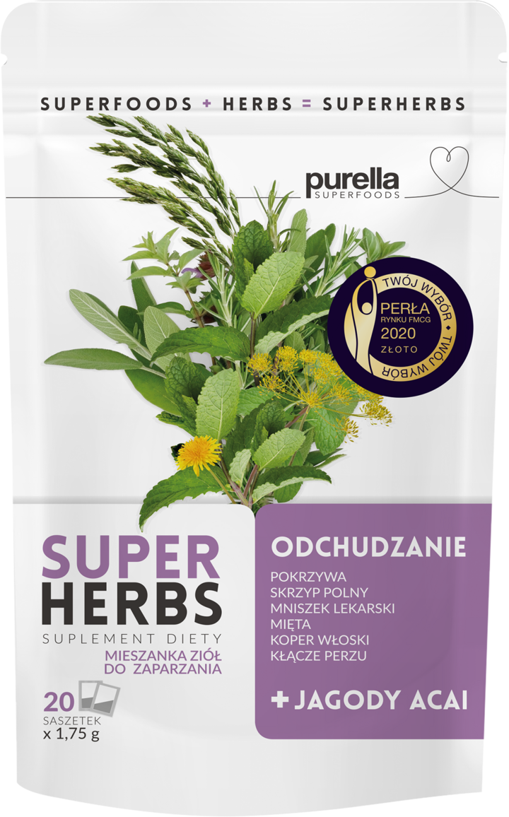 PURELLA SUPERFOODS, Super Herbs Odchudzanie, mieszanka ziół do