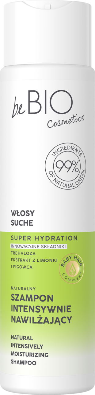 BEBIO COSMETICS, Super Hydration, szampon do włosów suchych, intensywnie nawilżający, 300 ml
