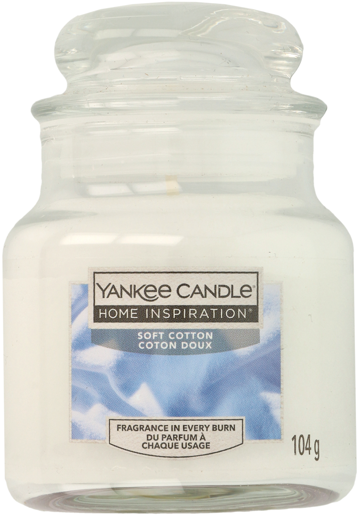 YANKEE CANDLE, , świeca zapachowa w szkle, Soft Cotton, mała, 1 szt