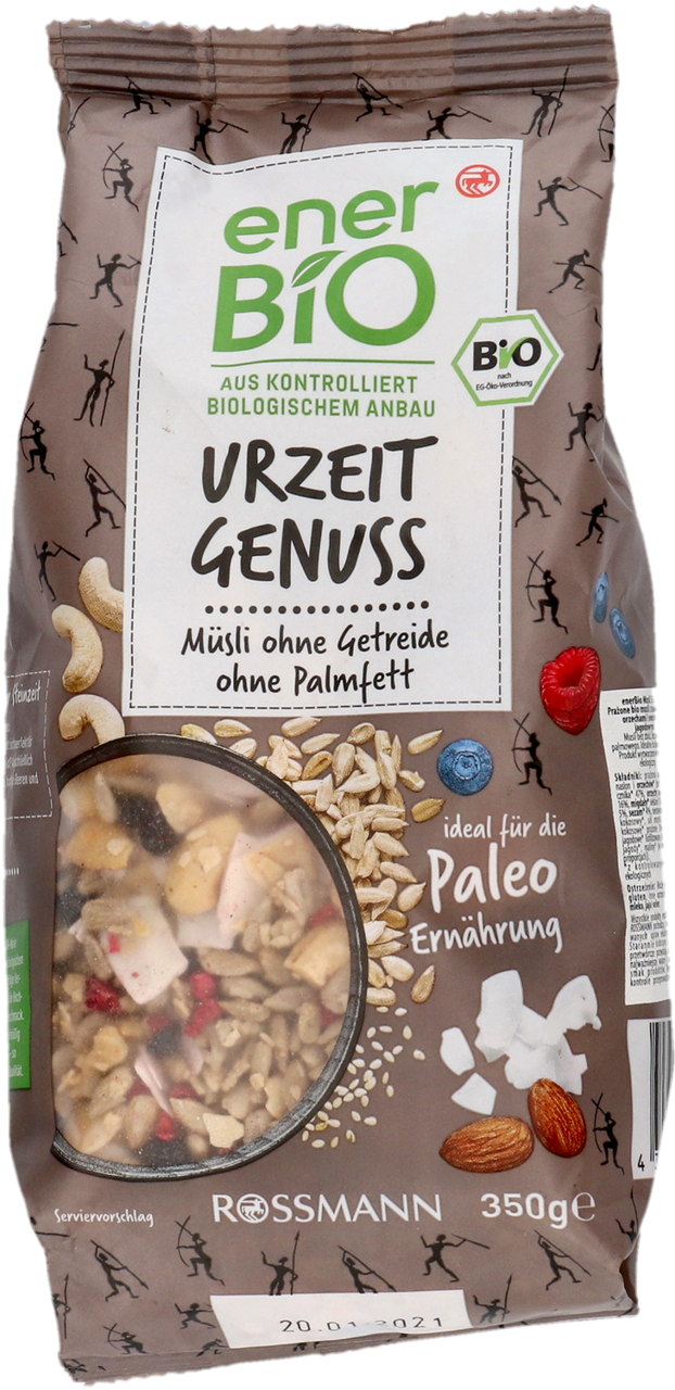 ENERBIO, musli Bio, prażone, z nasionami, orzechami i owocami