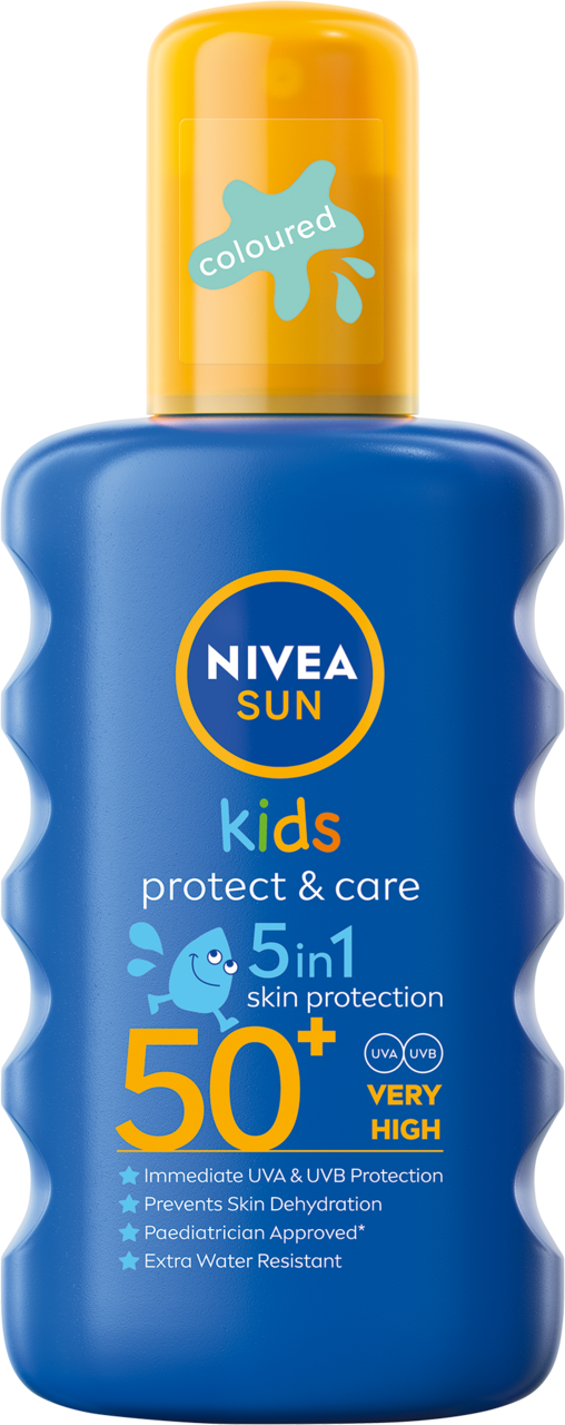 NIVEA SUN, Kids Protect & Care, spray do opalania dla dzieci, SPF 50+;, 200 ml