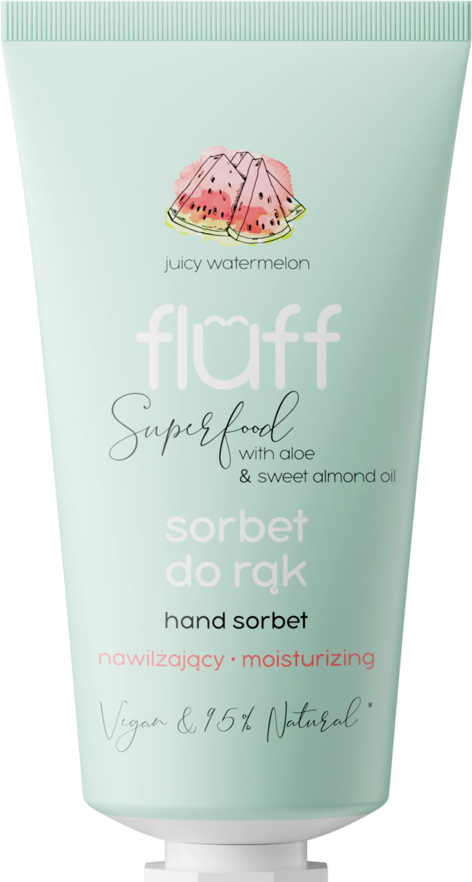 FLUFF, Superfood , sorbet do rąk, nawilżający, Soczysty Arbuz, 50 ml ...