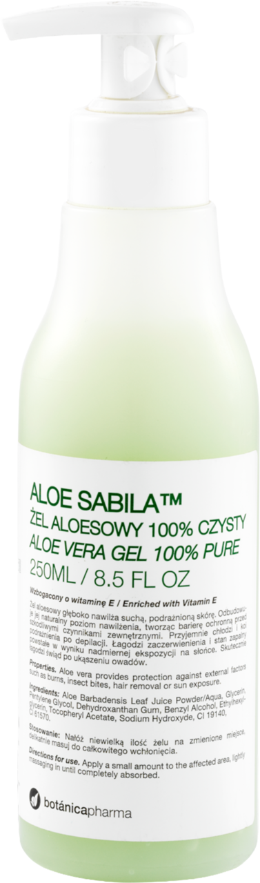 BOTANICAPHARMA, żel aloesowy, 100% czysty, 250 ml