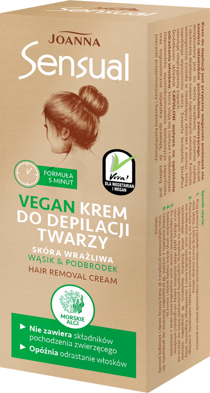 JOANNA, Sensual Vegan, krem do depilacji twarzy, 20 g Drogeria