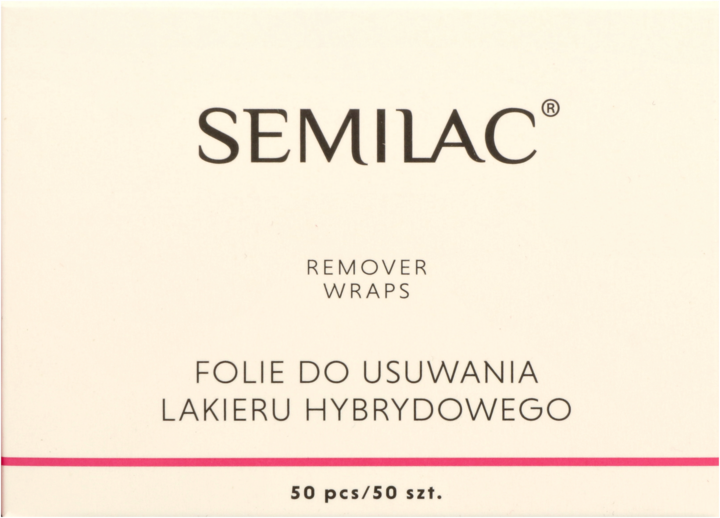 Semilac Remover Wraps – 50 Stück, Zum Schonenden Entfernen Von UV-Gel- & Nagellack