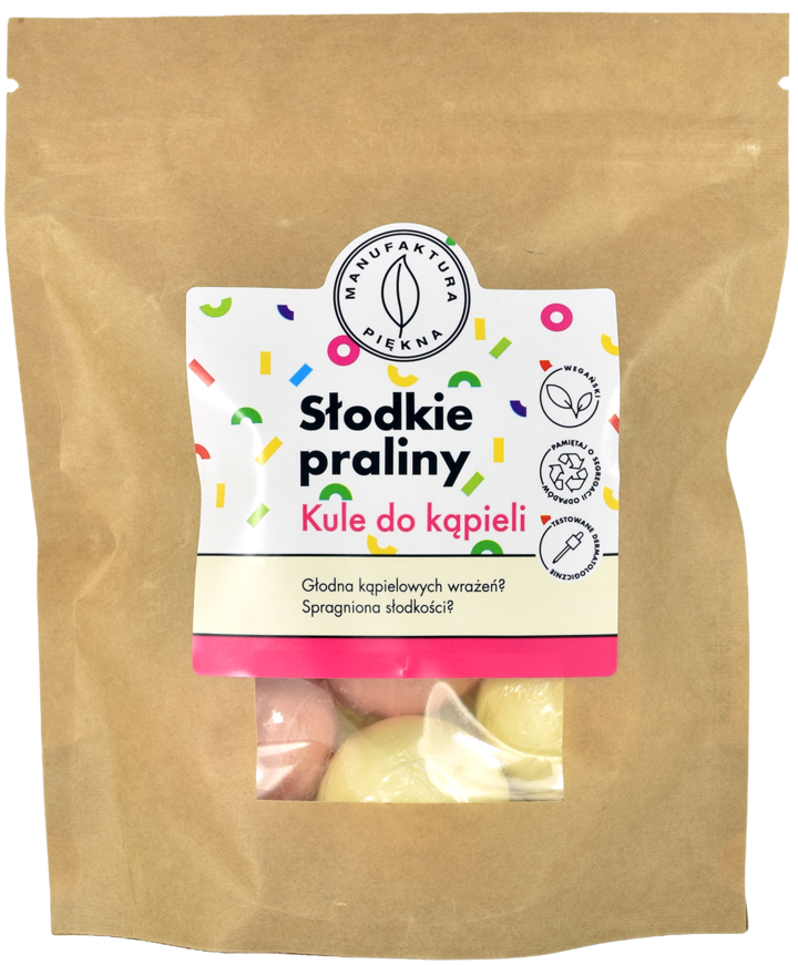 MANUFAKTURA PIĘKNA, Słodkie Praliny, kule do kąpieli, 6 x 50 g