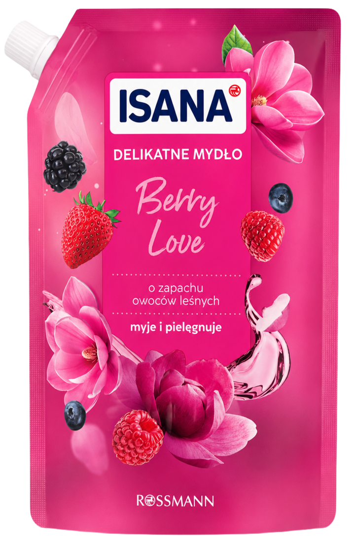 ISANA, mydło w płynie, zapas, Berry Love, 500 ml