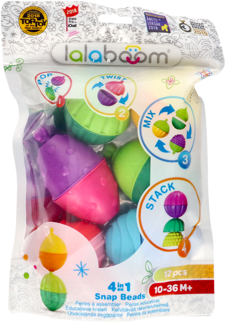 TREFL BABY, , kulko klocki sensoryczne, zestaw 4w1, 12 elementów