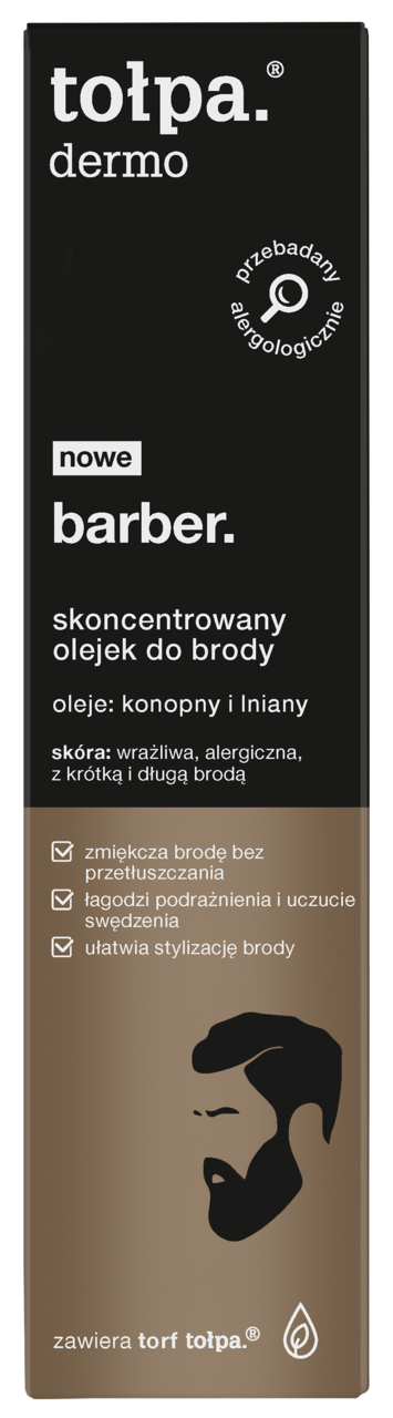 TOŁPA, Dermo Barber., olejek do brody, skoncentrowany, skóra wrażliwa, alergiczna, 40 ml