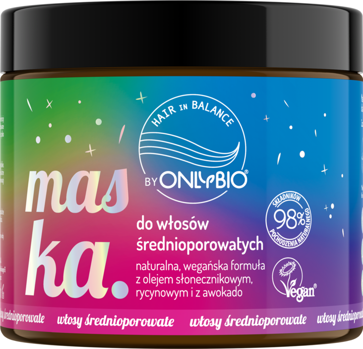ONLYBIO HAIR IN BALANCE, maska do włosów średnioporowatych, 400 ml