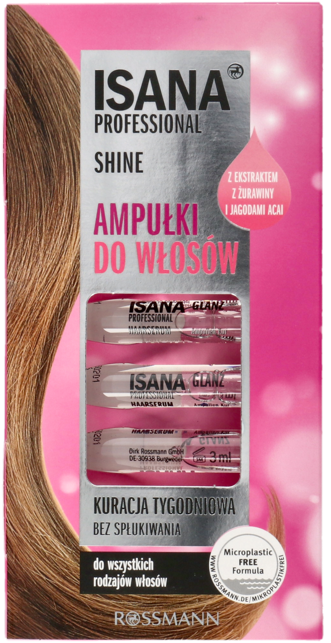 ISANA PROFESSIONAL, , ampułki do włosów, kuracja tygodniowa bez