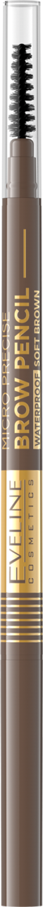 EVELINE COSMETICS, Micro Precise, kredka do brwi, wodoodporna, nr 02 Soft Brown, 1 szt.
