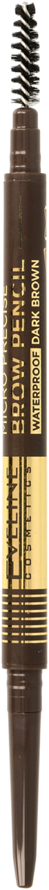 EVELINE COSMETICS, Micro Precise, kredka do brwi, wodoodporna, nr 03 Dark Brown, 1 szt.