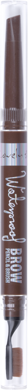 LOVELY, Brow Pencil & Brush, kredka do brwi, wodoodporna, ze szczoteczką, nr 01, 1 szt.