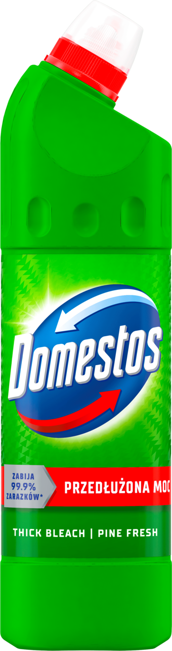 DOMESTOS, Przedłużona Moc, płyn czyszcząco-dezynfekujący, Pine Fresh, 1 l