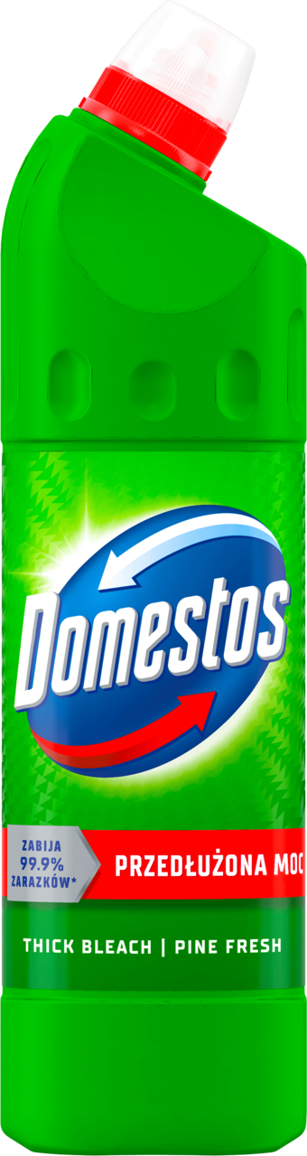 DOMESTOS, Przedłużona Moc, płyn czyszcząco - dezynfekujący, Pine Fresh, 1 l