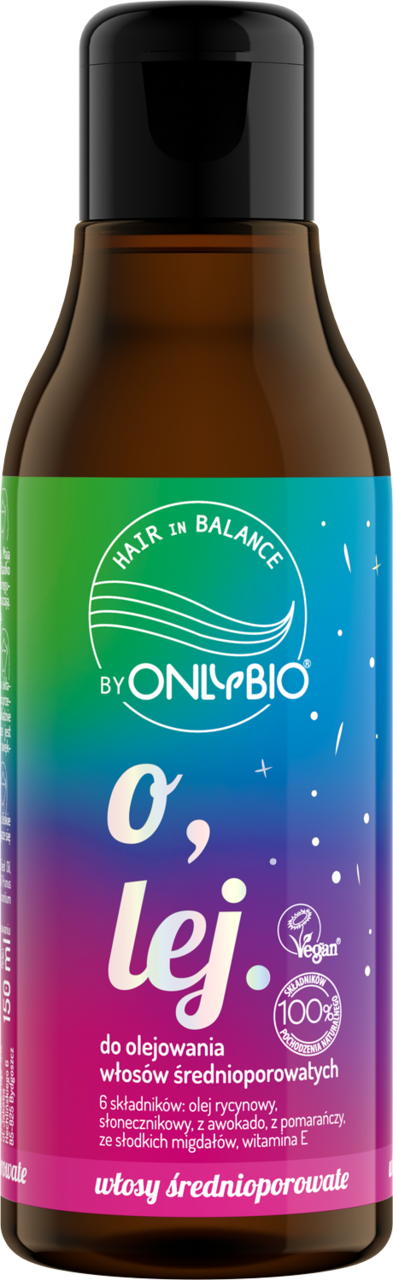 ONLYBIO HAIR IN BALANCE, olej do olejowania włosów średnioporowatych, 150 ml