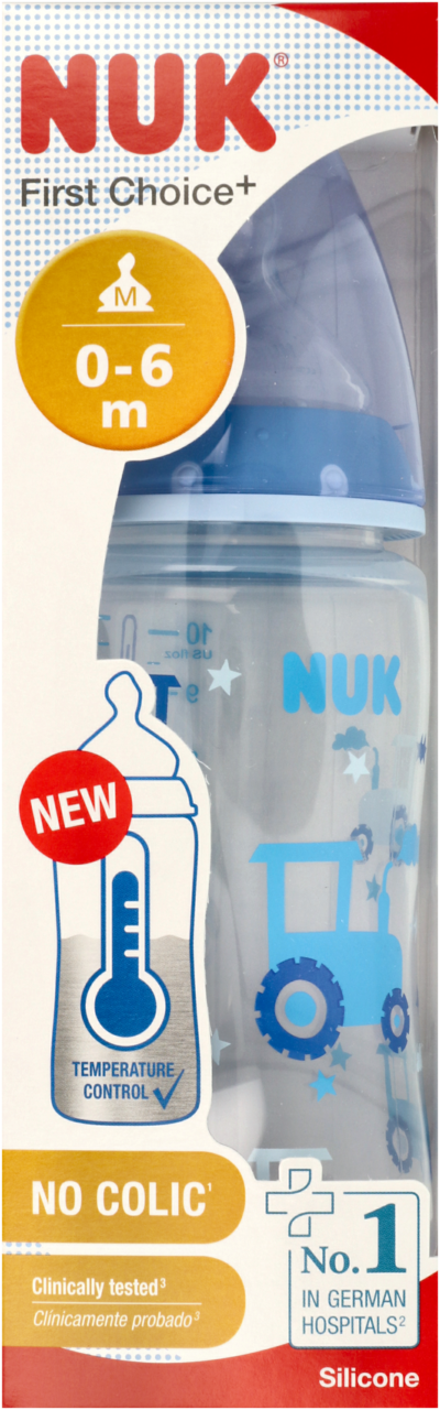 Nuk First Choice+ Tétine Taille 1 - 2 Pièces Couleur Assortie - Physiologique Et Orthodontique - Pour Nourrissons