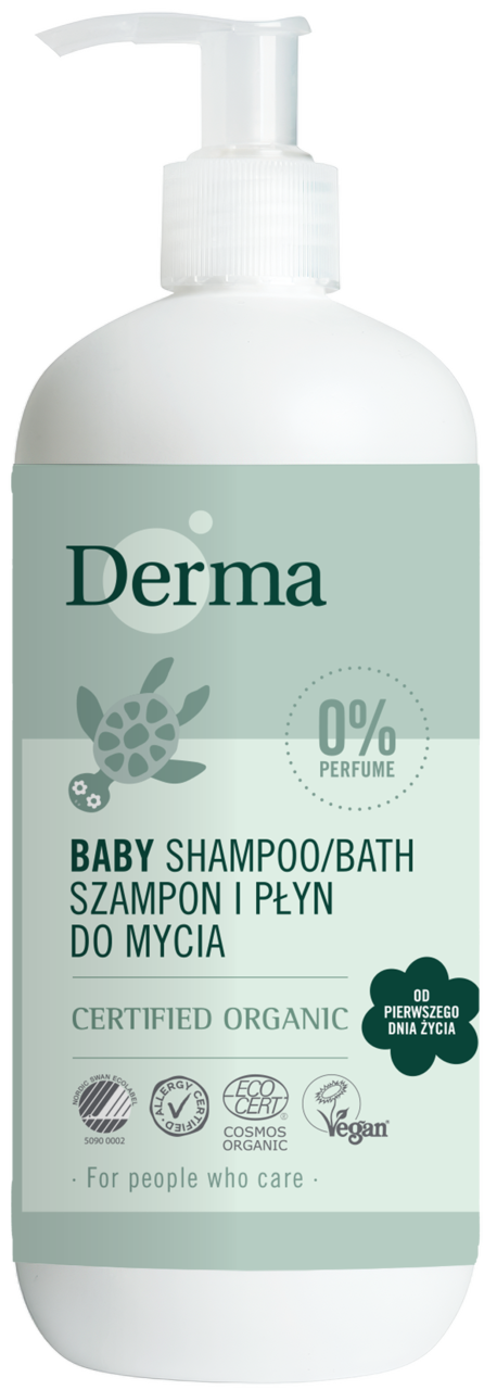 DERMA, Baby, szampon do włosów i płyn do mycia od 1. dnia życia, 250 ml