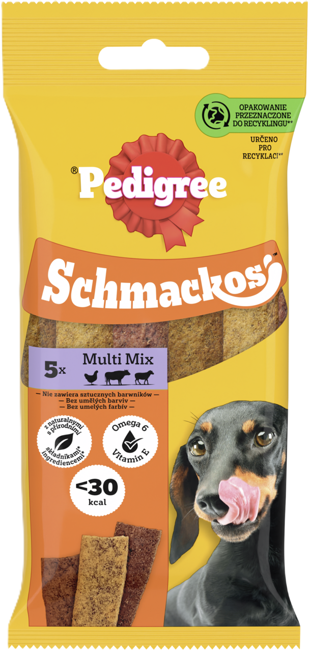 PEDIGREE, Schmackos, karma uzupełniająca dla dorosłych psów, z Wołowiną, Jagnięciną i Drobiem, 36 g