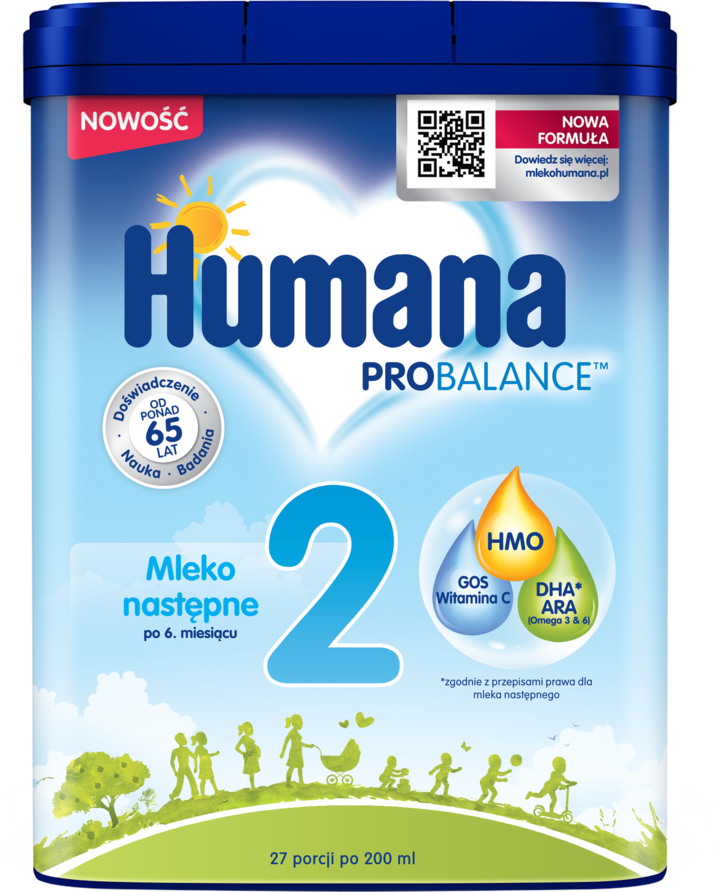 HUMANA, Pro Balance, mleko następne, dla niemowląt, 6m+, 2, 750 g