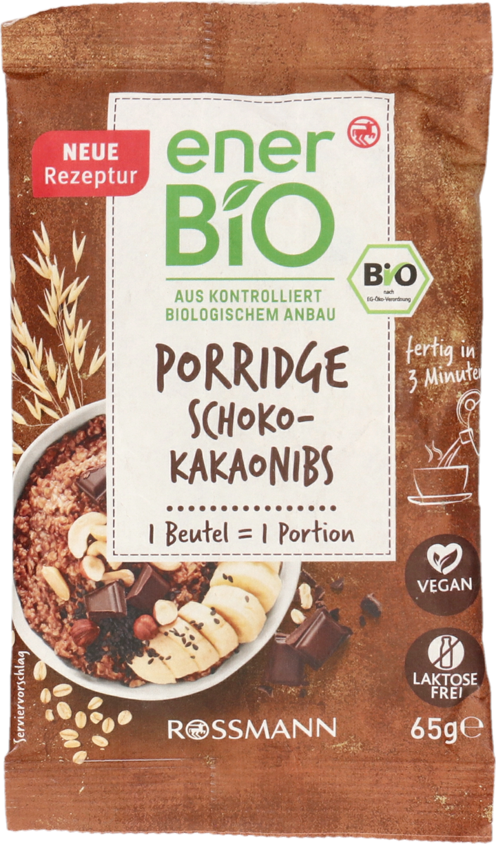 ENERBIO, owsianka czekoladowa na raz, 65 g | Drogeria Rossmann.pl