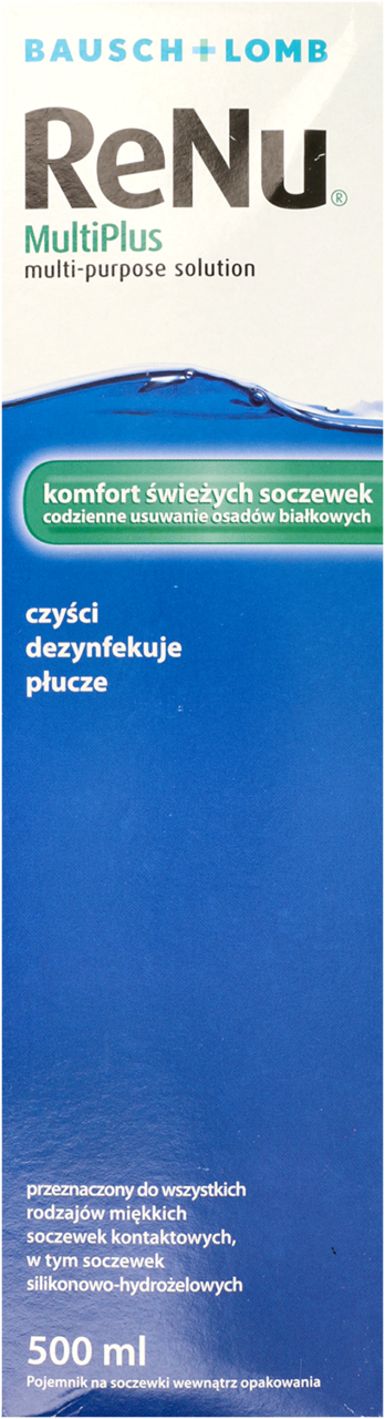 RENU, MultiPlus, płyn do soczewek, Komfort śweżych soczewek, 500 ml