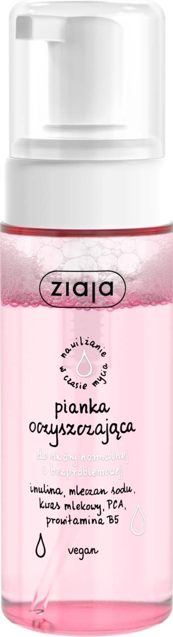 ZIAJA, pianka do mycia twarzy, oczyszczająca, nawilżająca, skóra normalna, 150 ml