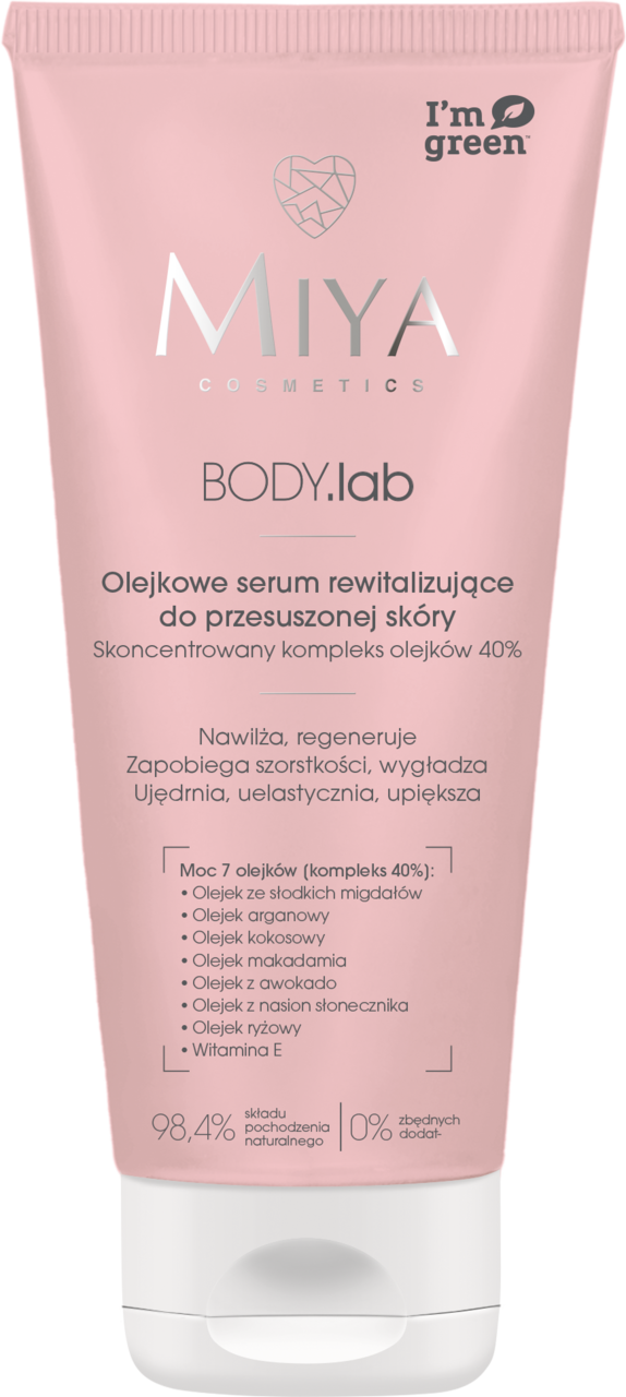 MIYA COSMETICS, BODY.lab, serum do ciała, olejkowe, rewitalizujące, do przesuszonej skóry, 200 ml