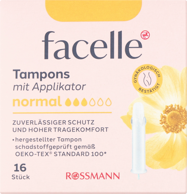 FACELLE, tampony higieniczne z aplikatorem, Normal, 16 szt.